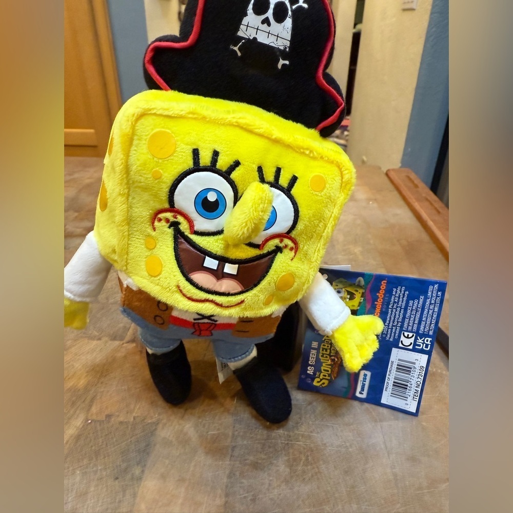 SpongeBob SquarePants Pirate Plush Bikini Glow Pals 
Nickelodeon Stuffed Toy 9”